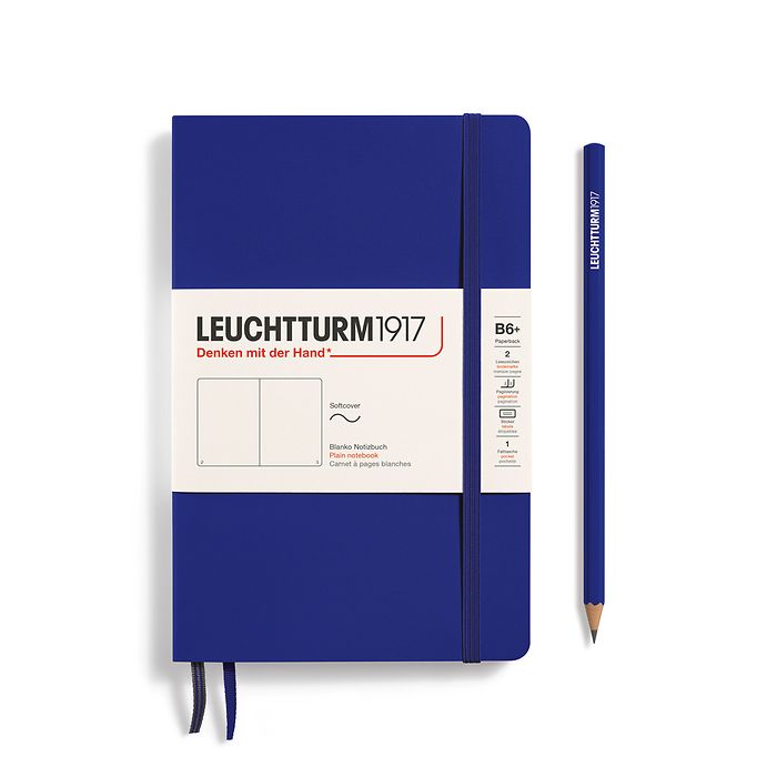 Leuchtturm1917 B6+ Paperback Softcover Plain Notebook - Ink (Discontinued)