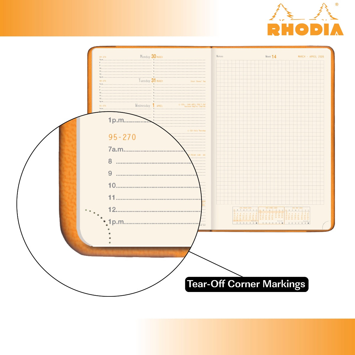 Rhodia 2027 A5 Weekly Planner - Sapphire