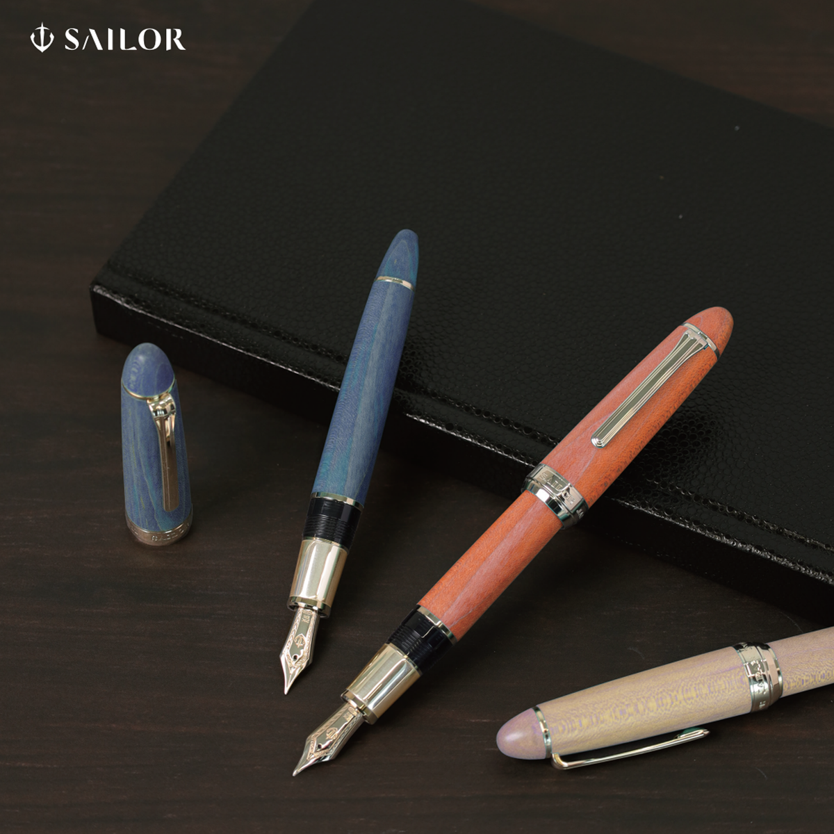 Sailor Hard Maple Fountain Pen - Vermilion (Bespoke)
