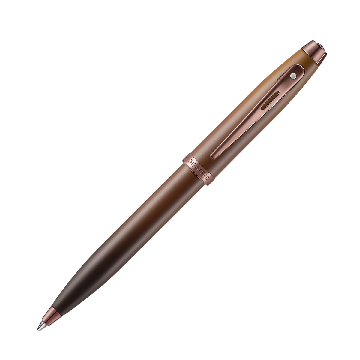 Sheaffer 100 Coffee Edition Ballpoint - Matt Brown with PVD Trim