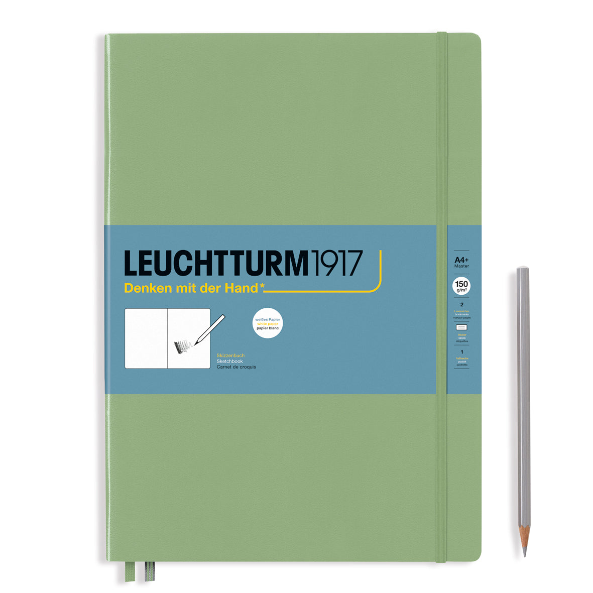 Leuchtturm1917 Sketchbook A4+ Master Hardcover - Sage