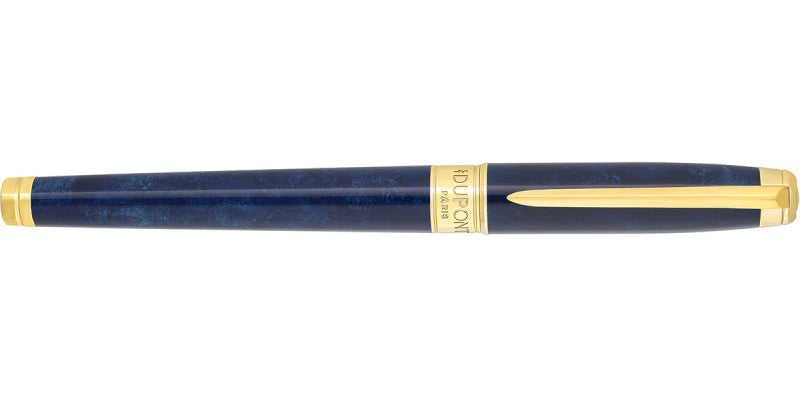 S.T. Dupont Line D Eternity Large Rollerball - Popote Blue with Gold Trim