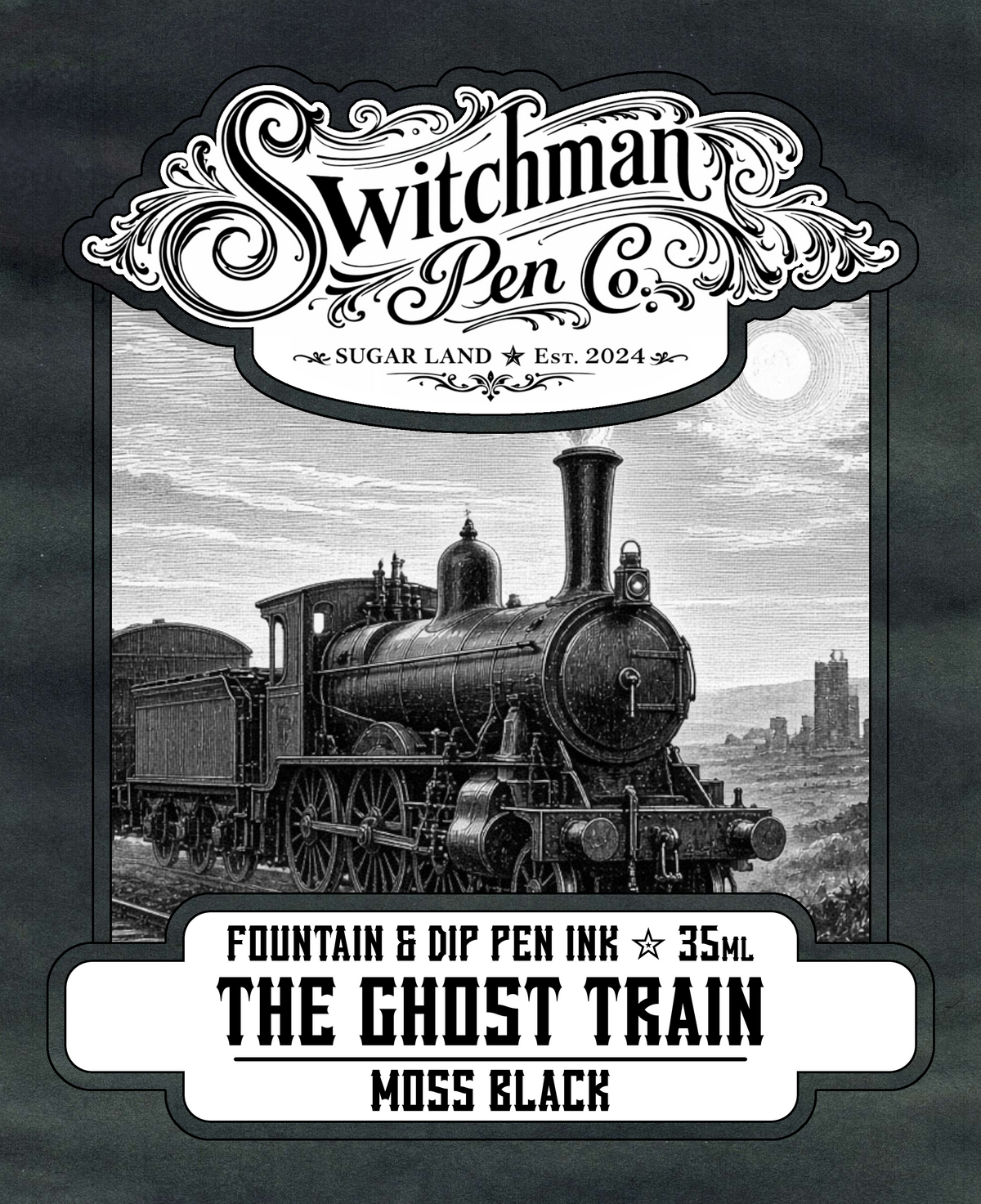 Switchman Pen Company Bottled Ink (35ml) - The Ghost Train: Moss Black