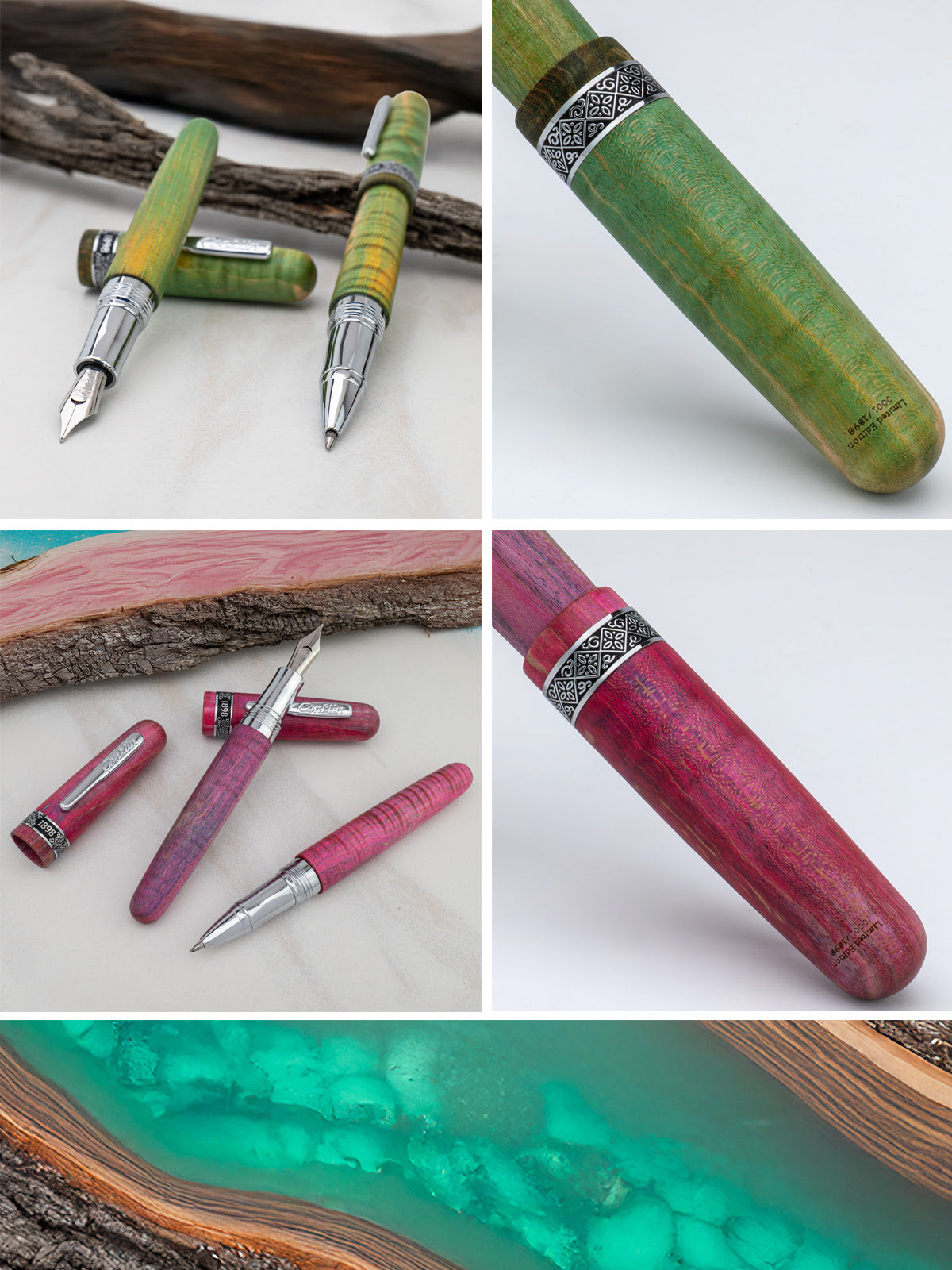 Conklin 1898 Collection Stabilized Wood Rollerball - Matte Green (Limited Edition)