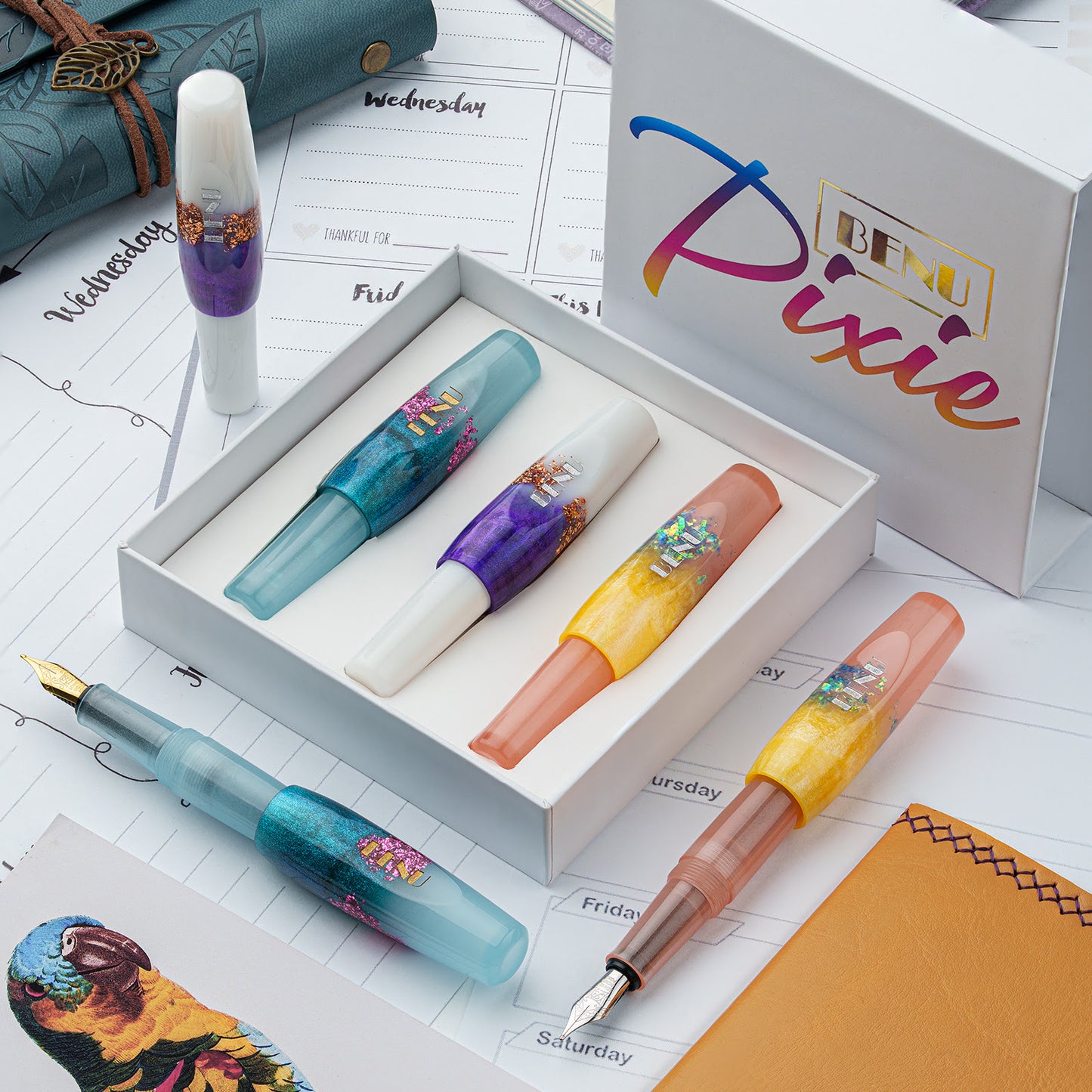 BENU Pixie Luminous Haze Fountain Pen Set (Set of 3)
