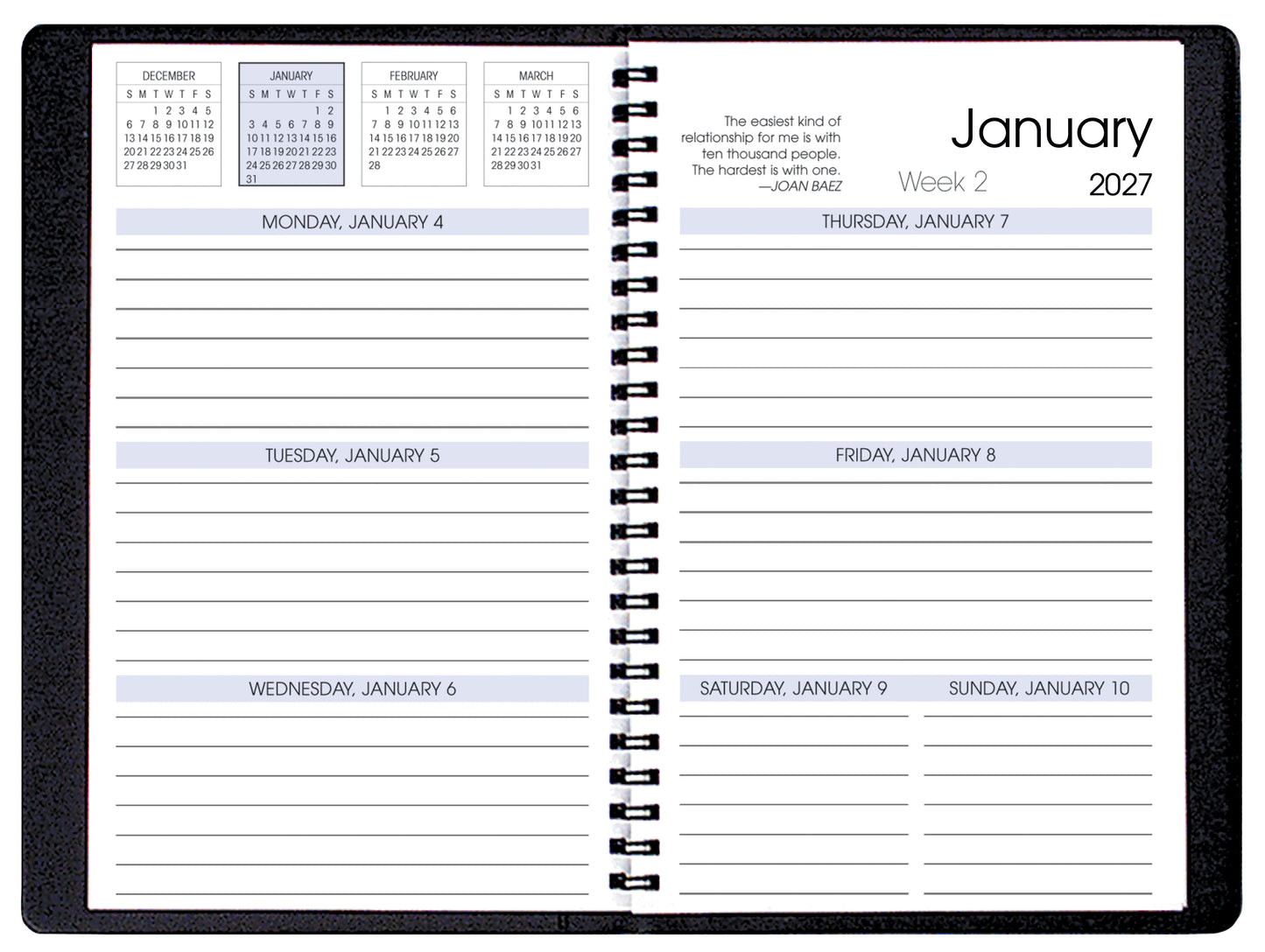 Payne 2027 Skivertex Wire-Bound Weekly Planner - Assorted (5.5 x 8.5)