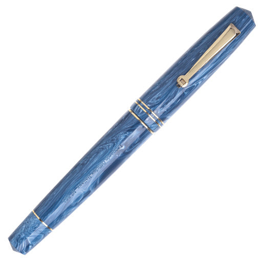 Leonardo Momento Zero Fountain Pen - Positano Blue with Gold Trim