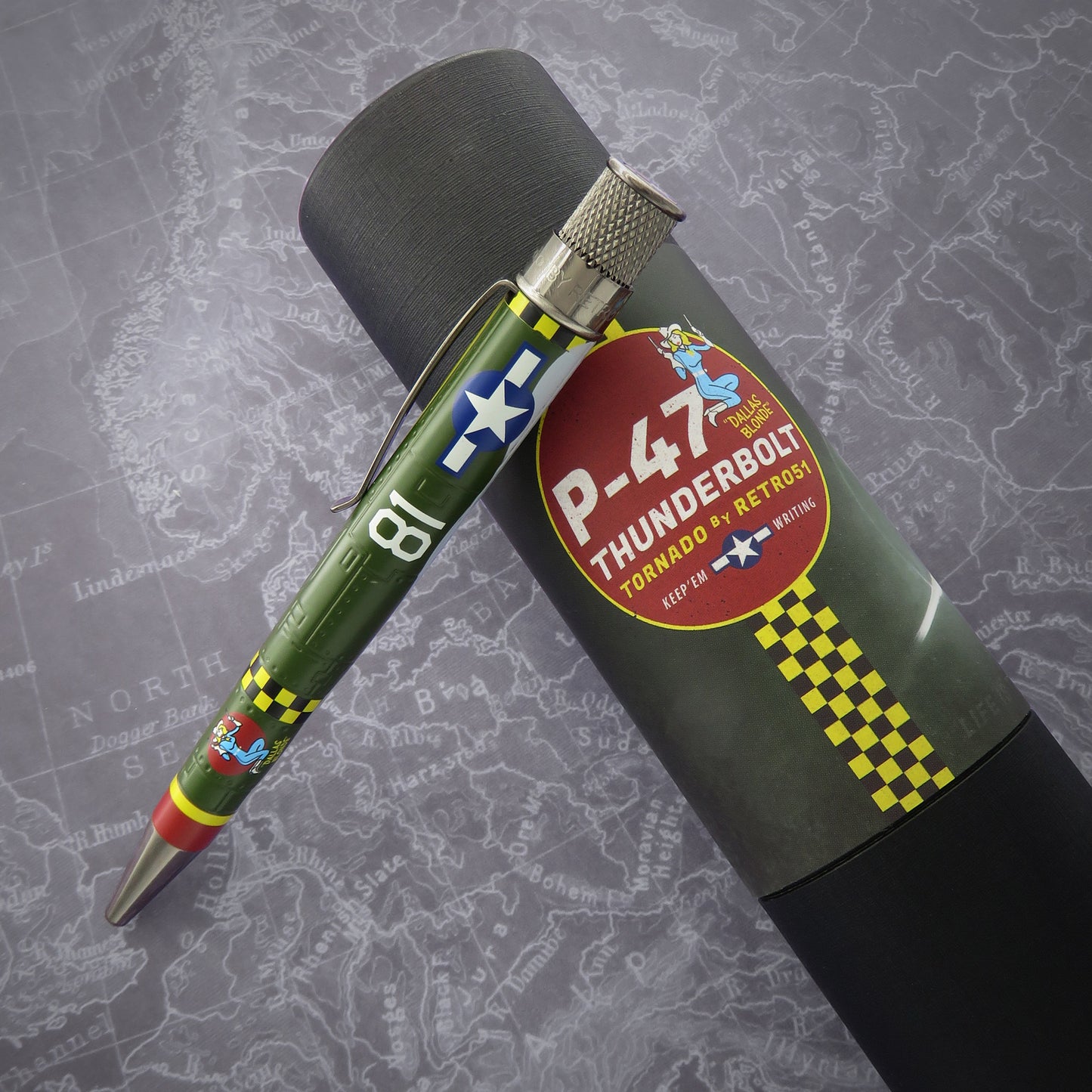 Retro 51 Tornado Rollerball - P-47 Thunderbolt (Vintage Metalsmith) (Open Tube)