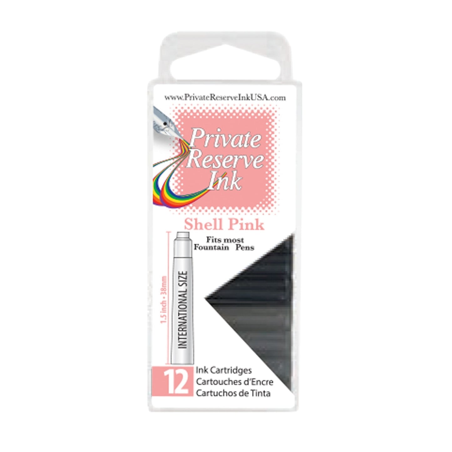 Private Reserve Shell Pink Ink Cartridges (Set of 12)