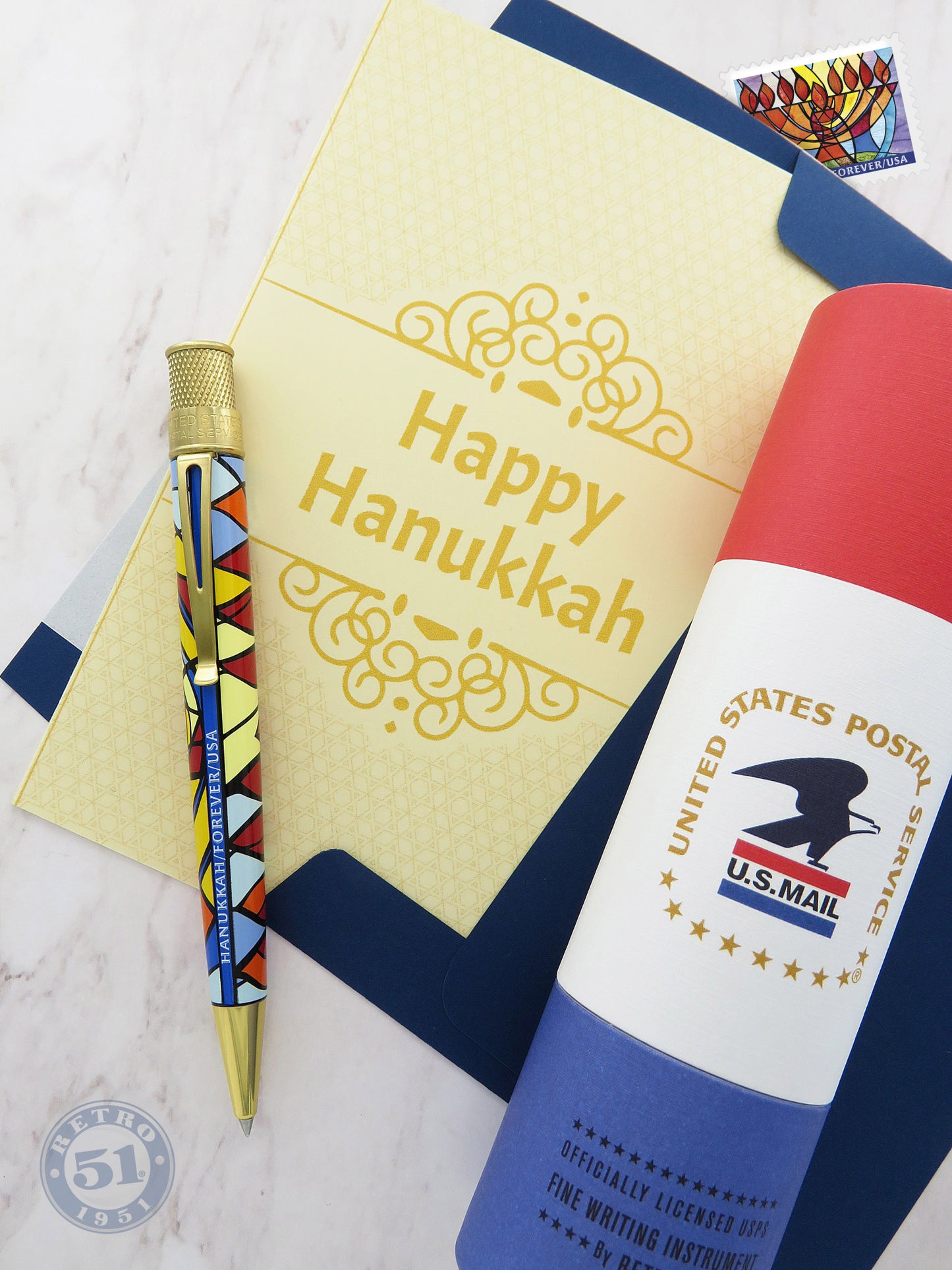 Retro 51 Collection Tornado USPS Rollerball - Hanukkah 2022