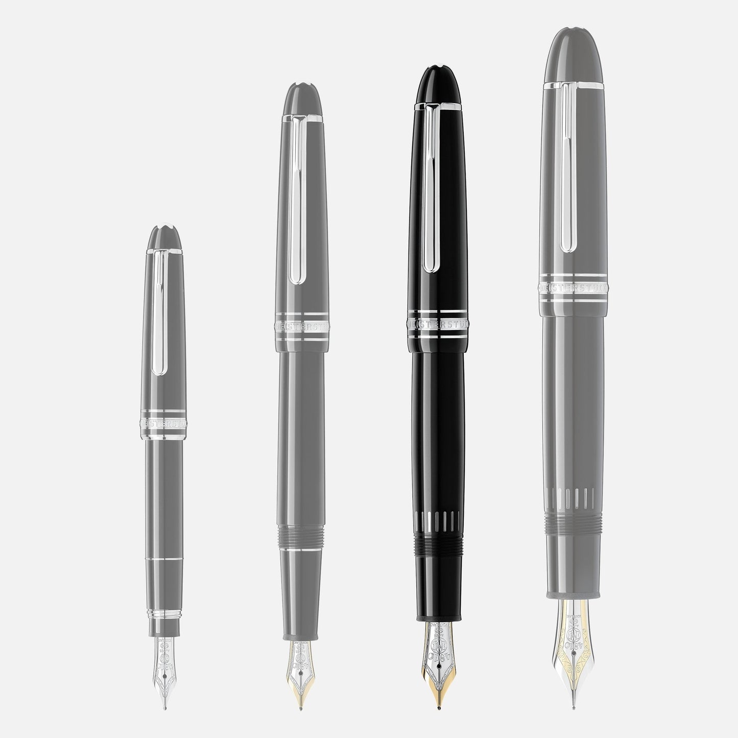 Montblanc LeGrand Fountain Pen - Black with Platinum Trim (Meisterstück)