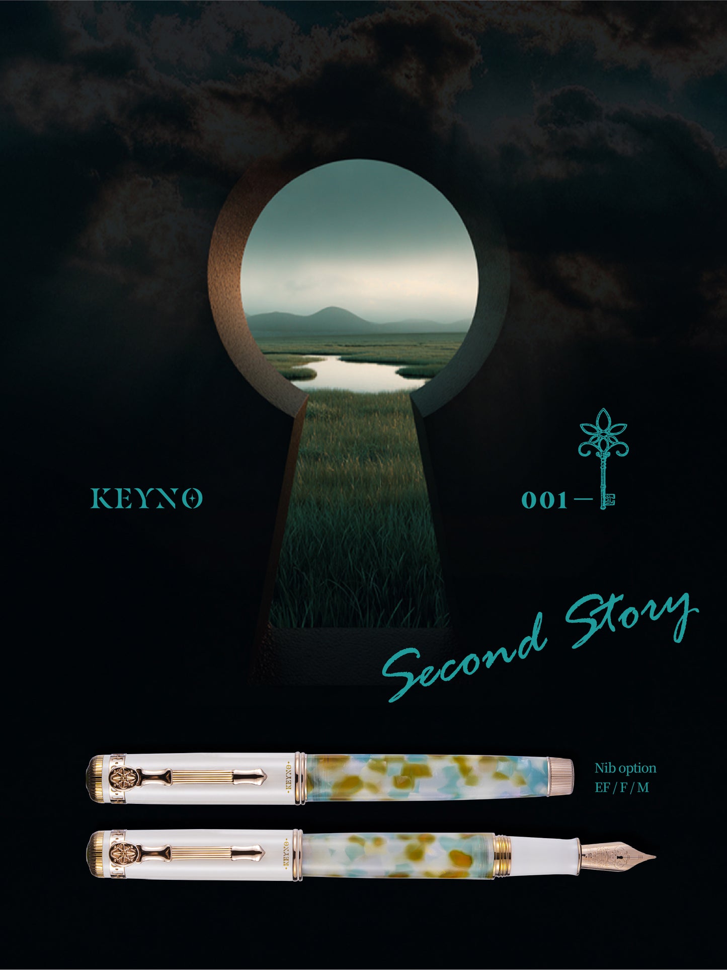 Dominant Industry Keyno Fountain Pen - No. 001 Serenity