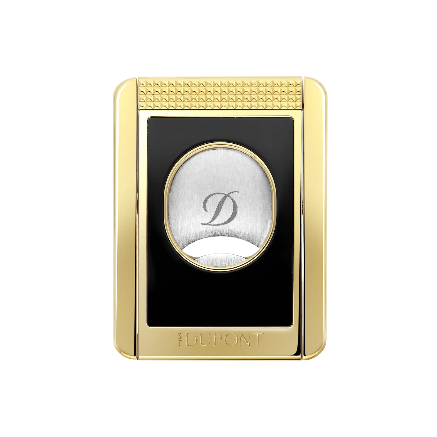 S.T. Dupont Cigar Cutter with Stand - Lacquered Black with Gold