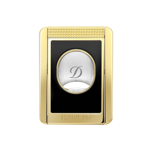 S.T. Dupont Cigar Cutter with Stand - Lacquered Black with Gold