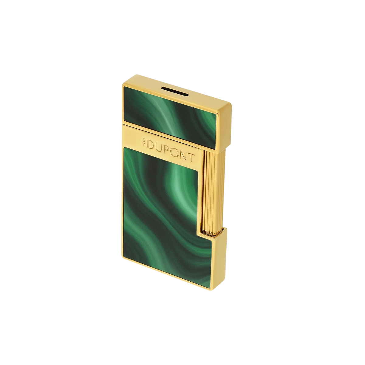 S.T. Dupont Slimmy Lighter - Geode: Green with Gold