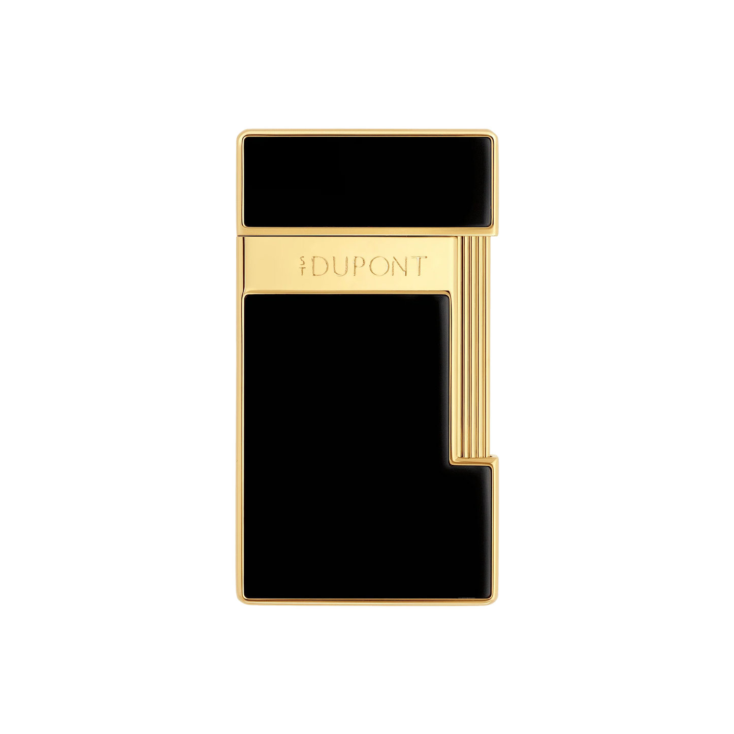 S.T. Dupont Slimmy Lacquered Lighter - Black with Gold