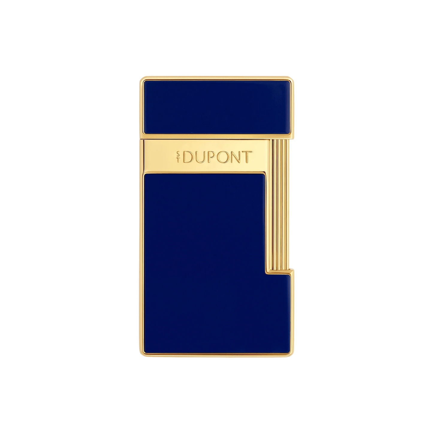 S.T. Dupont Slimmy Lacquered Lighter - Indigo Blue with Gold