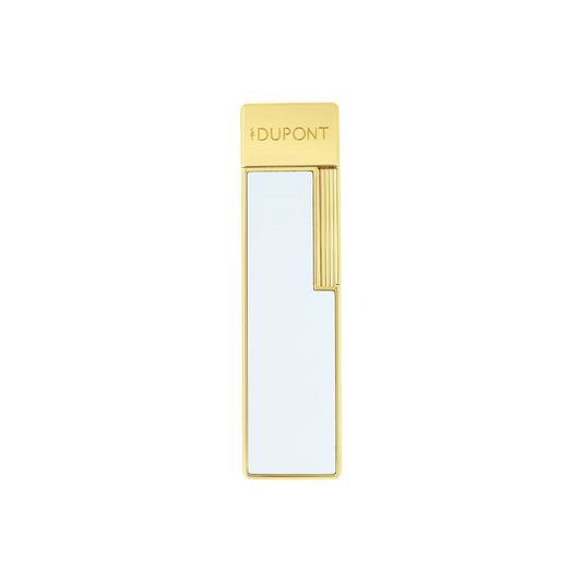 S.T. Dupont Twiggy Lighter - Lacquered White with Gold