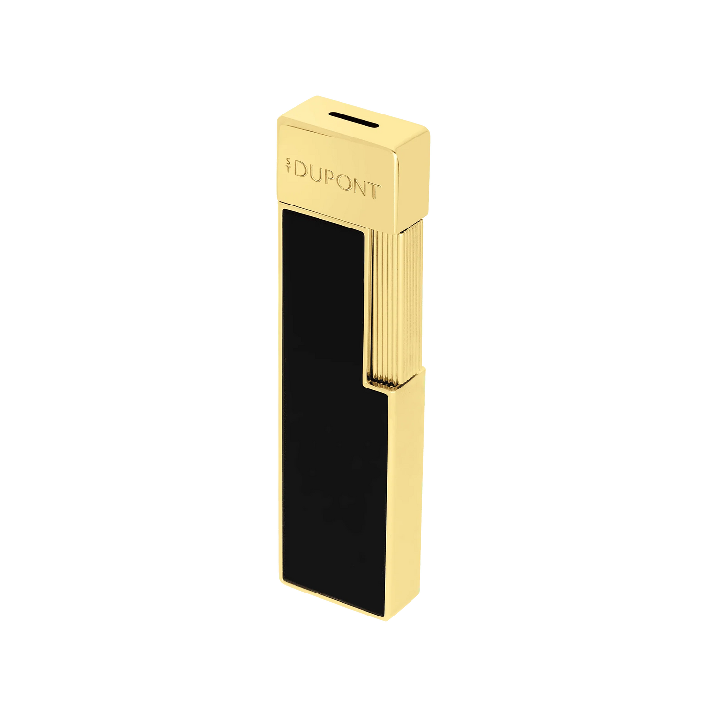 S.T. Dupont Twiggy Lighter - Lacquered Black with Gold
