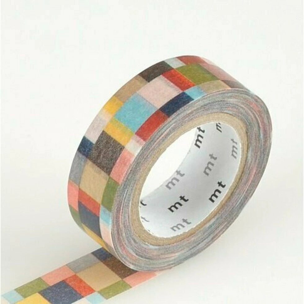 MT Masking Tape - Tape Single - Mosaic Greyish (15mm)