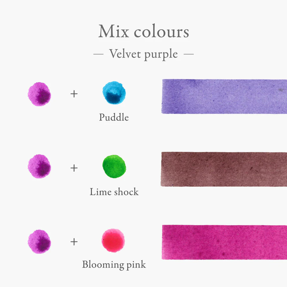 Kakimori Inkstand Colour 11 Velvet Purple (35ml) Bottled Ink