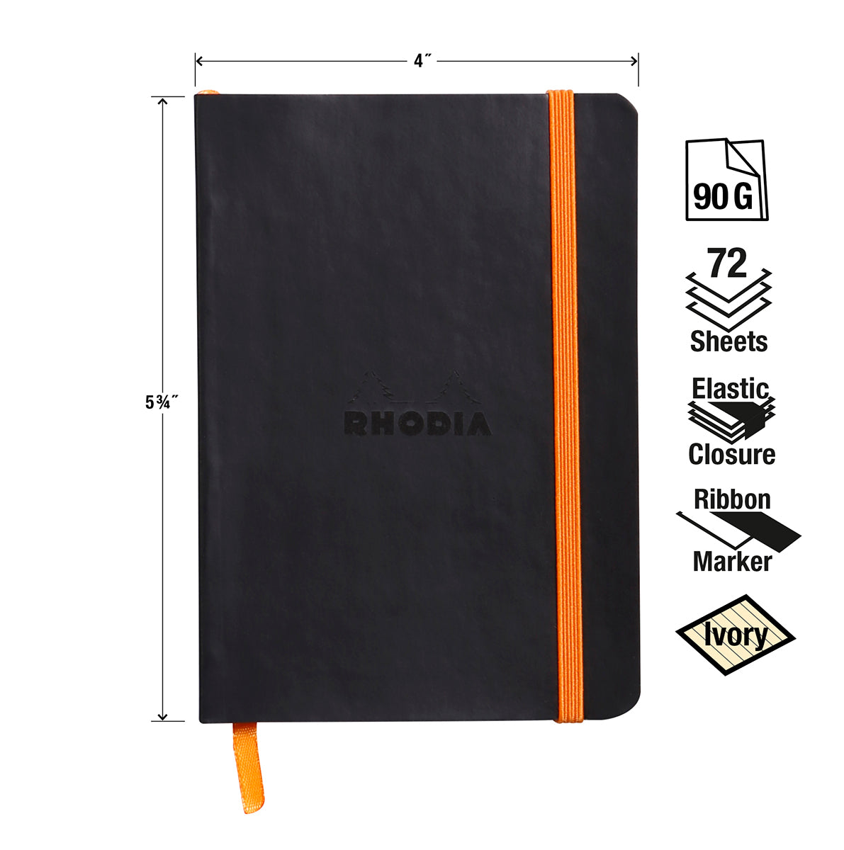Rhodia Rhodiarama A6 Soft Webnotebook - Black (Lined)