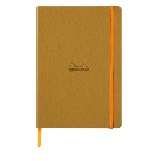 Rhodia Rhodiarama A5 Soft Webnotebook - Gold (Lined)