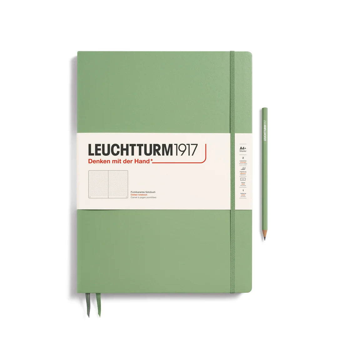 Leuchtturm1917 Master Classic A4+ Hardcover Plain Notebook - Sage