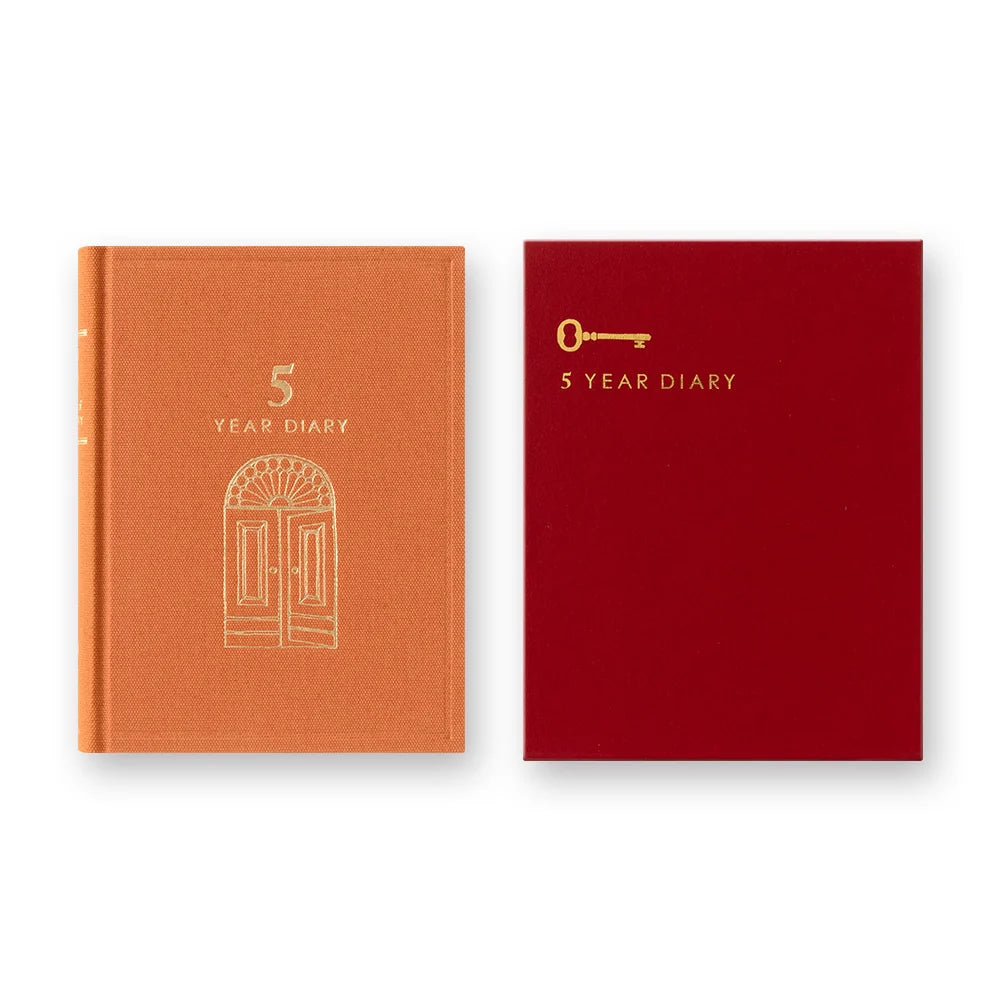 Midori 5 Year Mini Diary - Gate: Red