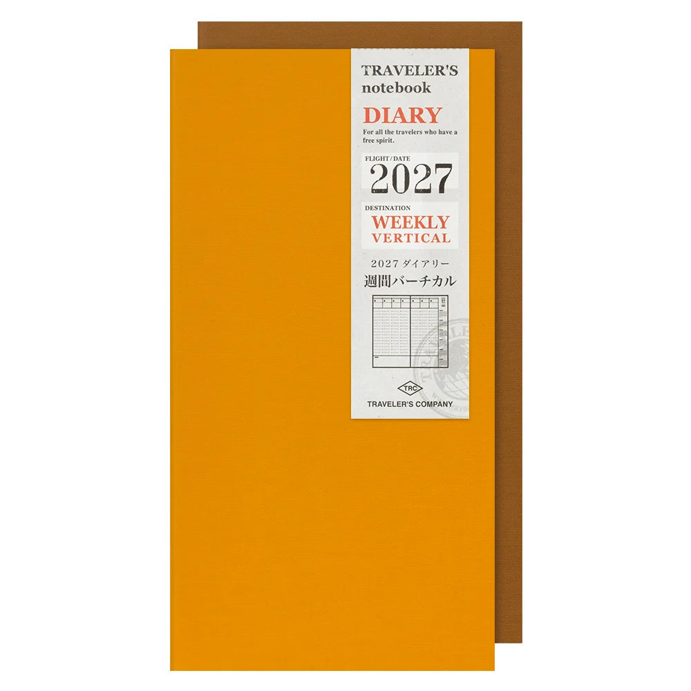 TRAVELER'S 2027 Regular Size Diary Insert - Weekly Vertical