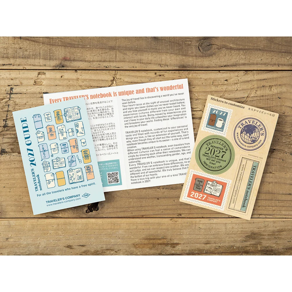 TRAVELER'S 2027 Passport Size Diary Insert - Monthly