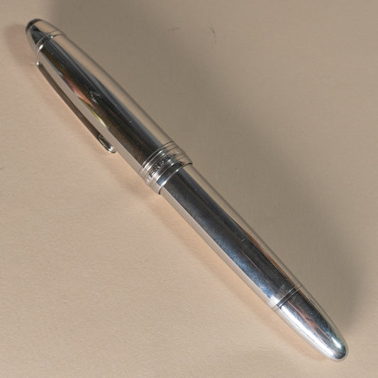 Pre-Owned Montblanc Meisterstuck Solitaire Stainless Steel Le Grand 146 Fountain Pen