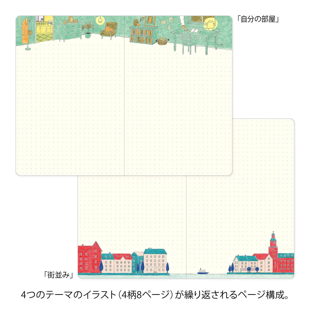 Midori B6 Yuru Log Notebook - Daily Life