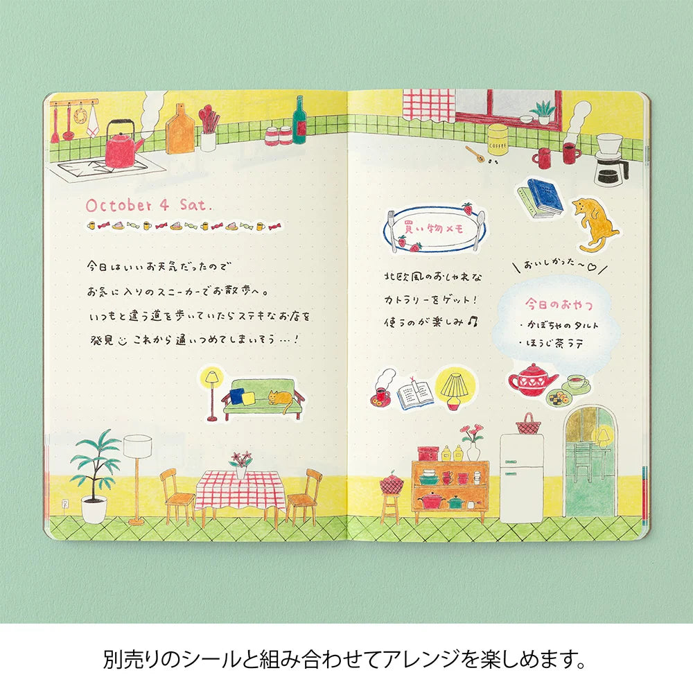 Midori B6 Yuru Log Notebook - Daily Life
