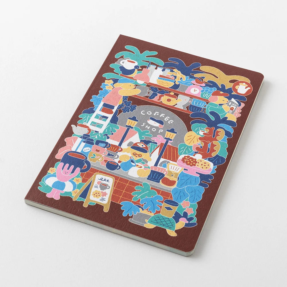 Midori B6 Yuru Log Notebook - Coffee Shop