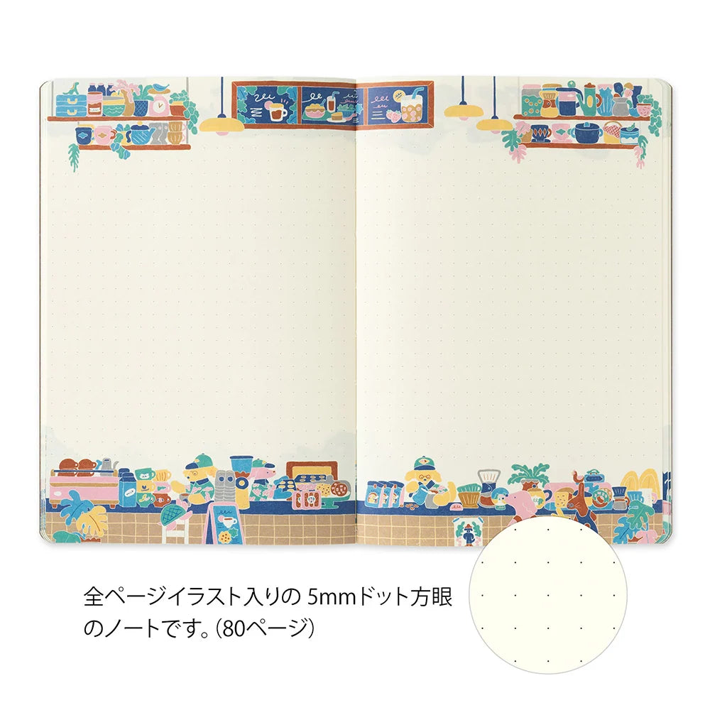 Midori B6 Yuru Log Notebook - Coffee Shop