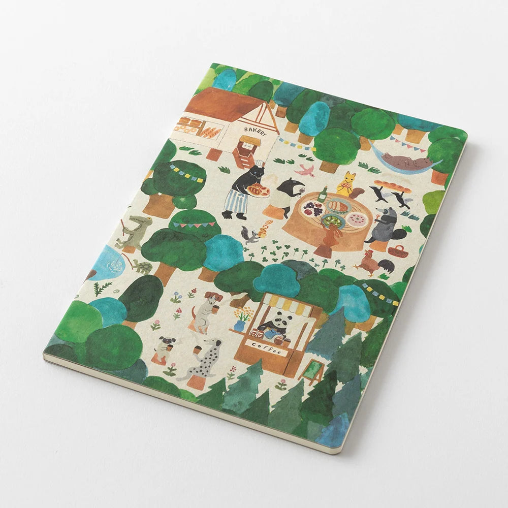 Midori B6 Yuru Log Notebook - Forest Animal