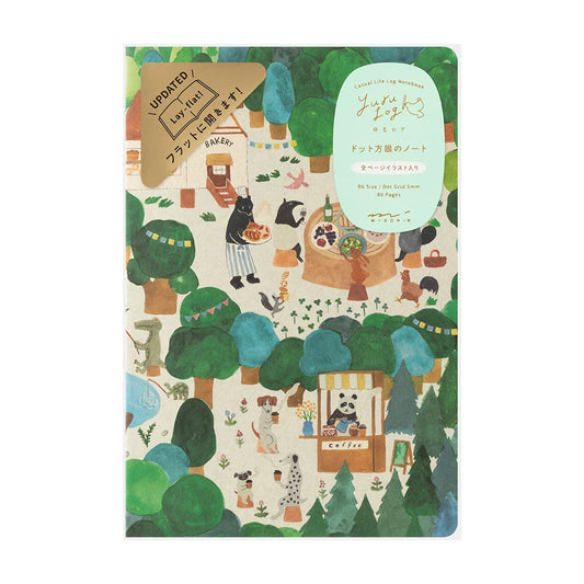 Midori B6 Yuru Log Notebook - Forest Animal