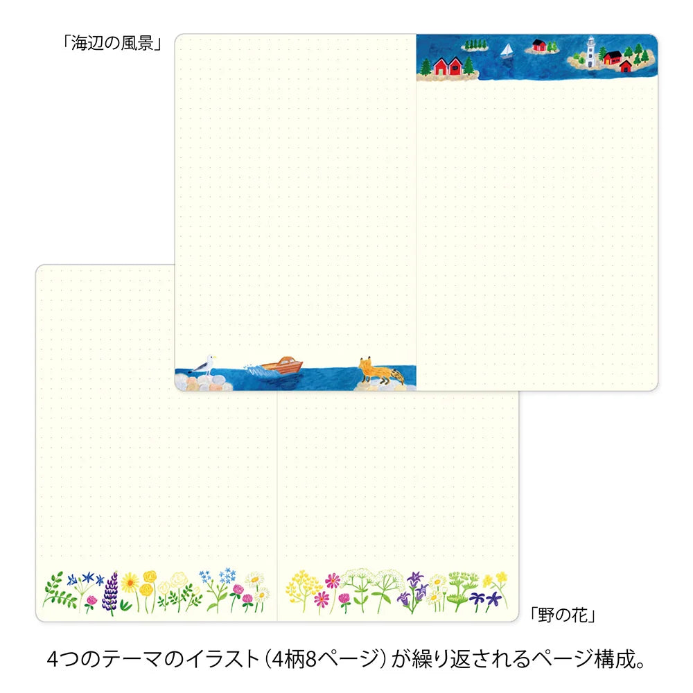 Midori B6 Yuru Log Notebook - Scandinavia