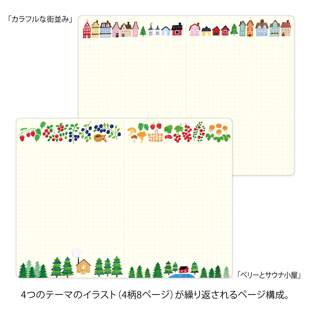 Midori B6 Yuru Log Notebook - Scandinavia