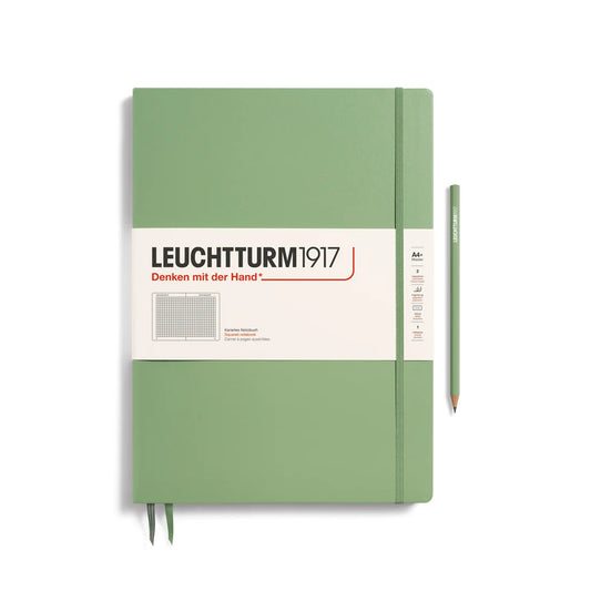 Leuchtturm1917 Master Classic A4+ Hardcover Squared Notebook - Sage