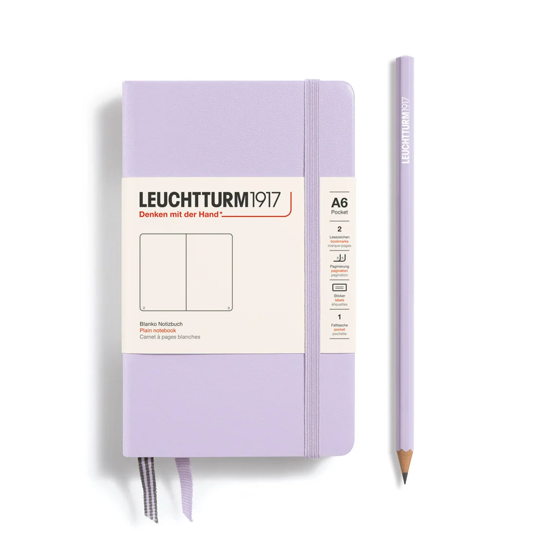 Leuchtturm1917 A6 Pocket Hardcover Plain Notebook - Lilac