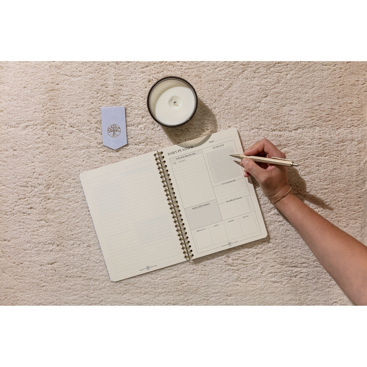 Clairefontaine 2027 A5 Wirebound Inspire Daily Planner - Inspire Rose