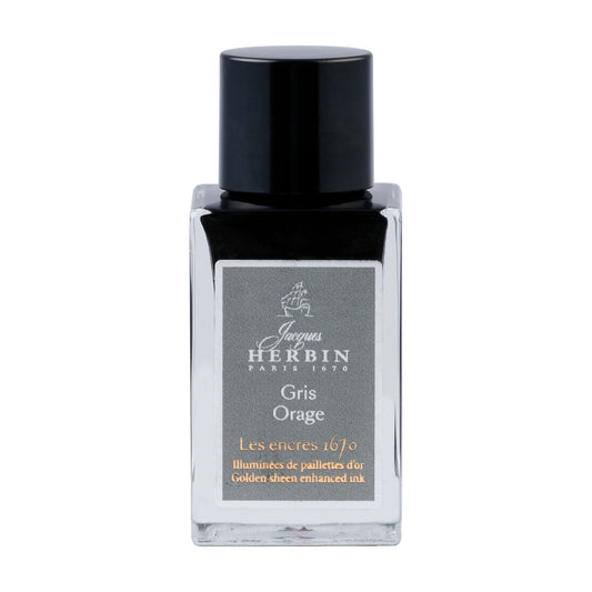 J. Herbin 1670 Gris Orage (Coal Grey) 15ml Bottled Ink