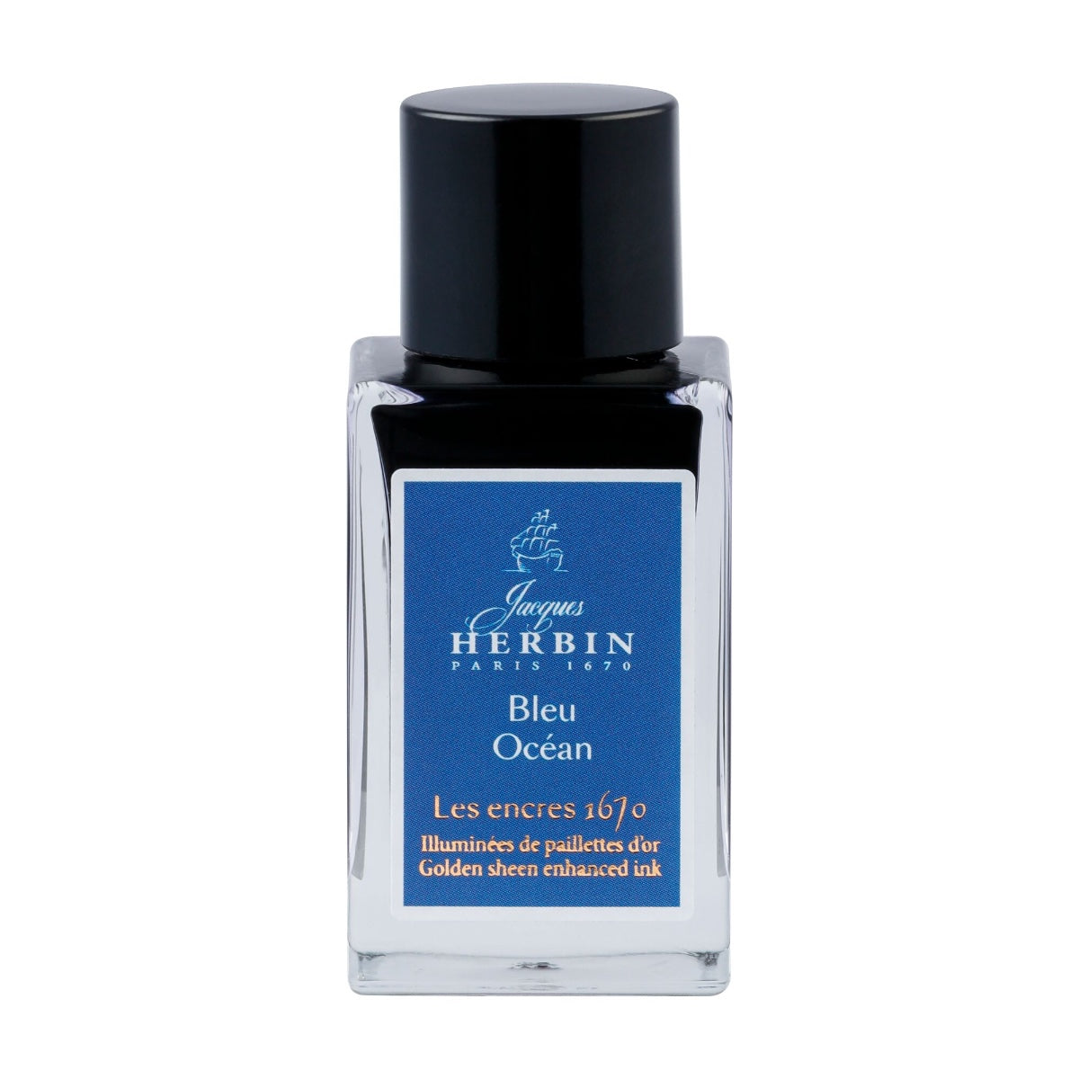 J. Herbin 1670 Blue Oćean (Blue Ocean) 15ml Bottled Ink