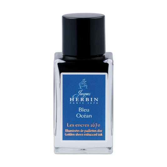 J. Herbin 1670 Blue Oćean (Blue Ocean) 15ml Bottled Ink