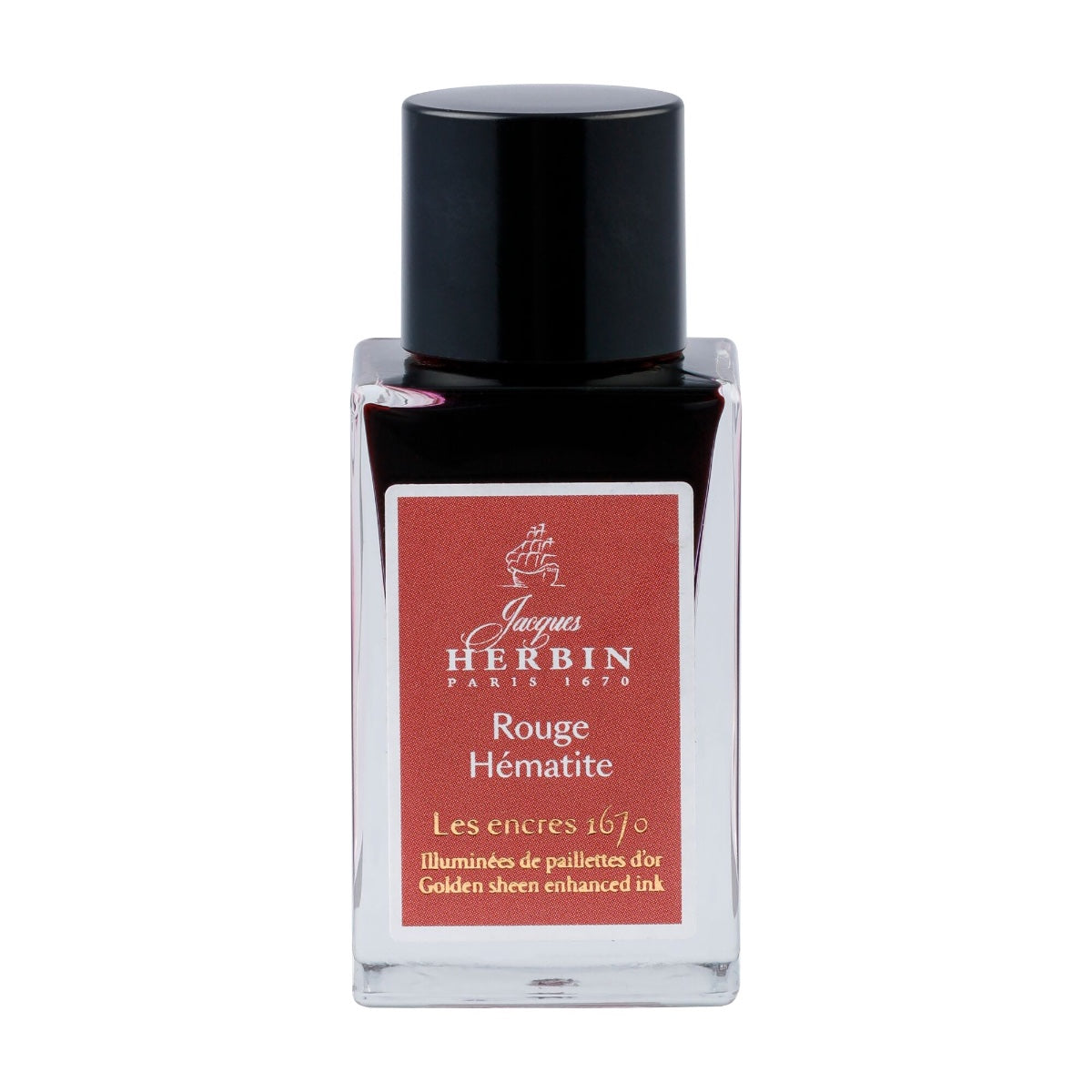 J. Herbin 1670 Rouge Hematite (Blood-Red) 15ml Bottled Ink
