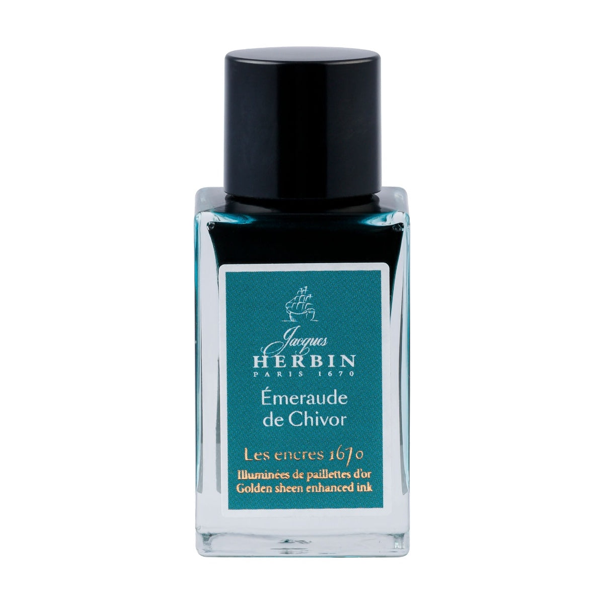 J. Herbin 1670 Émerald of Chivor (Blue-Green) 15ml Bottled Ink