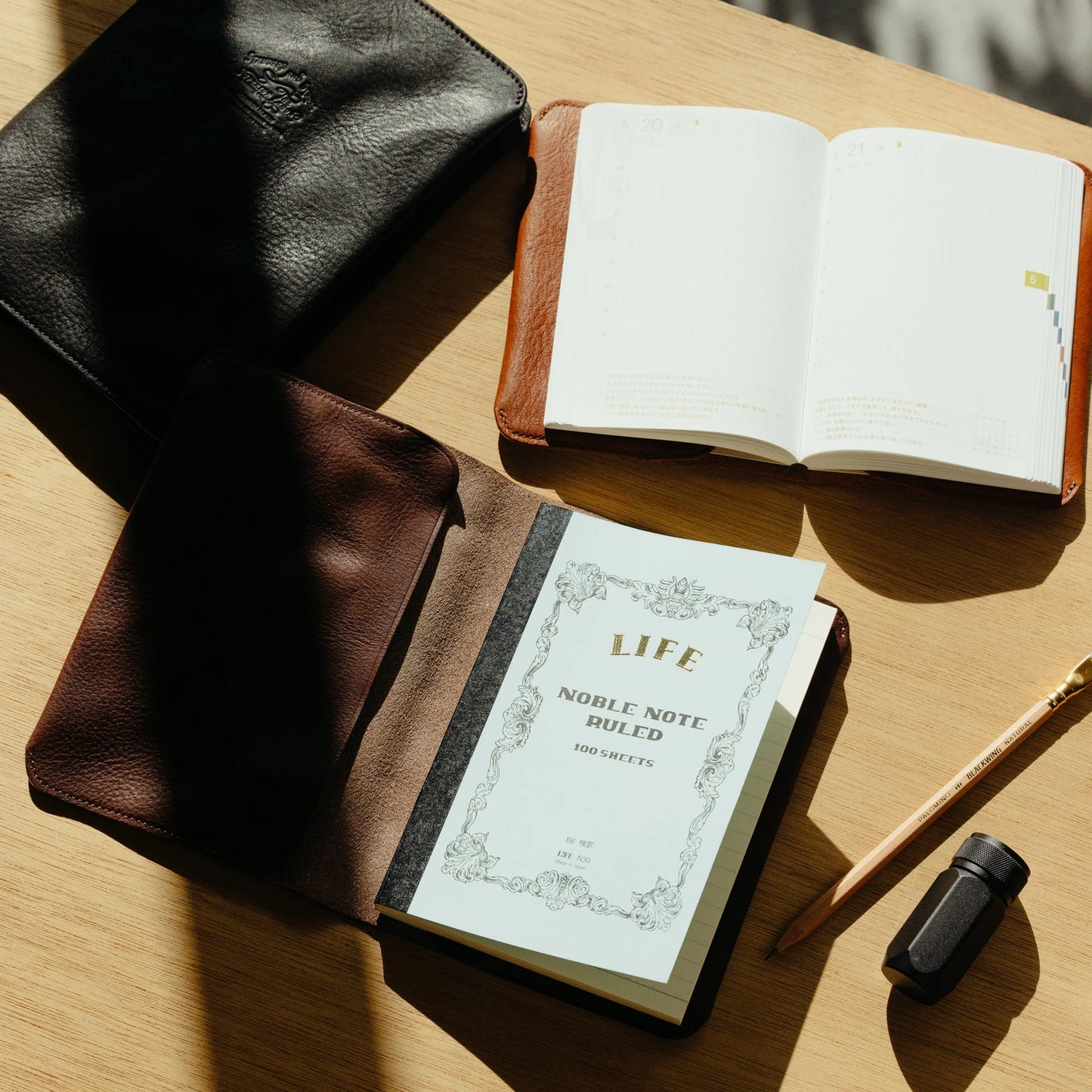 The Superior Labor A5 Oil Leather Notebook Cover - Black