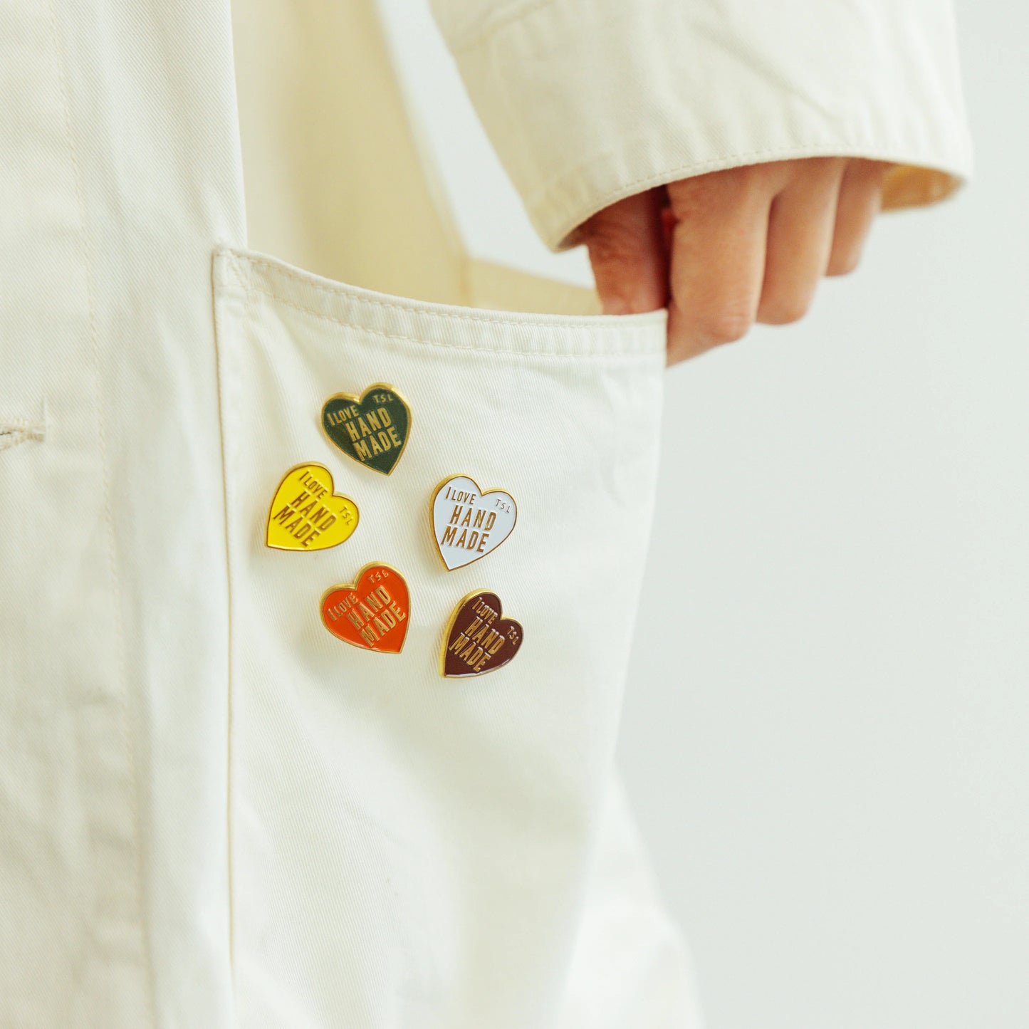 The Superior Labor Heart Logo Pin - Moss Green